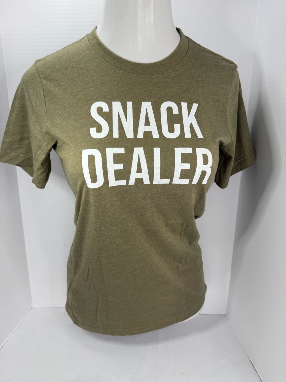 Snack Dealer Women's Olive Graphic Tee